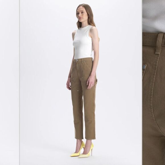 Renggli Slim Fit Work Pant Khaki - Picture 2 of 5